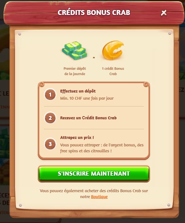 BillyBets Casino bonus Crab
