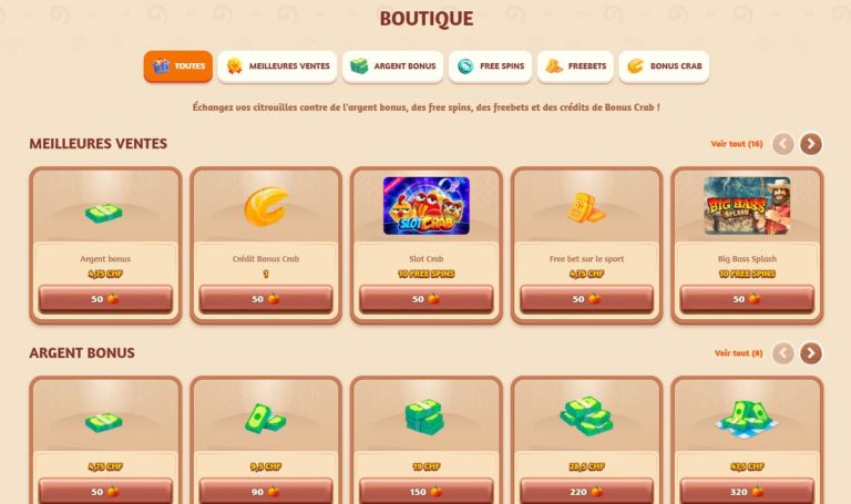 BillyBets Casino boutique